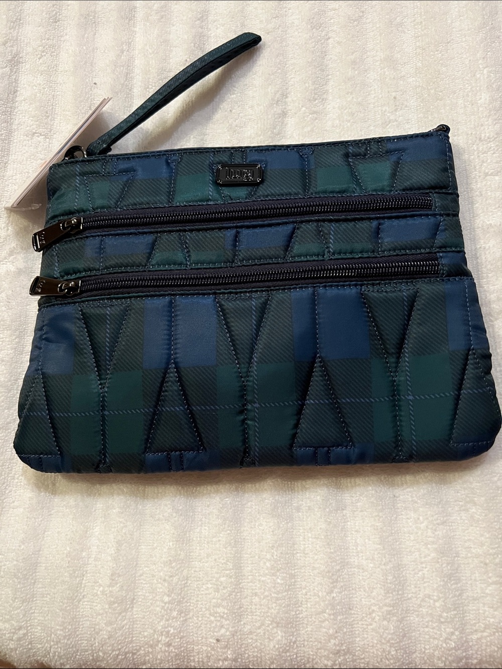 Lug Dazzle Crossbody in Pop Plaid Navy NWT
